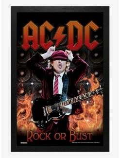 Best deal 😀 AC/DC Rock Or Bust Live Framed Wood Wall Art 😀