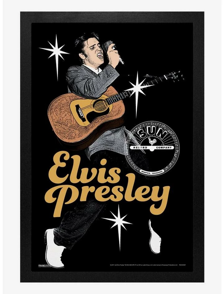 Cheap ๐ Sun Records Elvis Acoustic Guitar Framed Wood Wall Art ๐ 1 Cheap ๐ Sun Records Elvis Acoustic Guitar Framed Wood Wall Art ๐