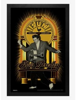 Discount 🧨 Sun Records Elvis Jukebox Framed Wood Wall Art 🧨