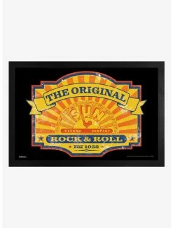 Best Sale 🥰 Sun Records The Original Rock & Roll Framed Wood Wall Art ❤️