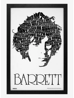 Wholesale ✔️ Syd Barrett Typographic Face Framed Wood Wall Art 👍