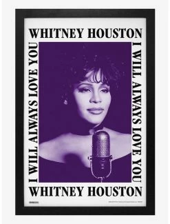 Deals 😀 Whitney Houston I Will Always Love You Framed Wood Wall Art ⌛