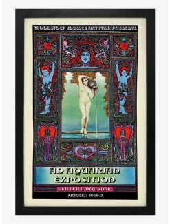 Deals 🎁 Woodstock Aquarian Exposition Framed Wood Wall Art 🔔