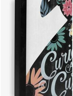 Deals ✨ Disney Alice in Wonderland Curiouser and Curiouser Floral Framed Wood Wall Decor 👏 -Furniture Outlet Store 20171287 av3