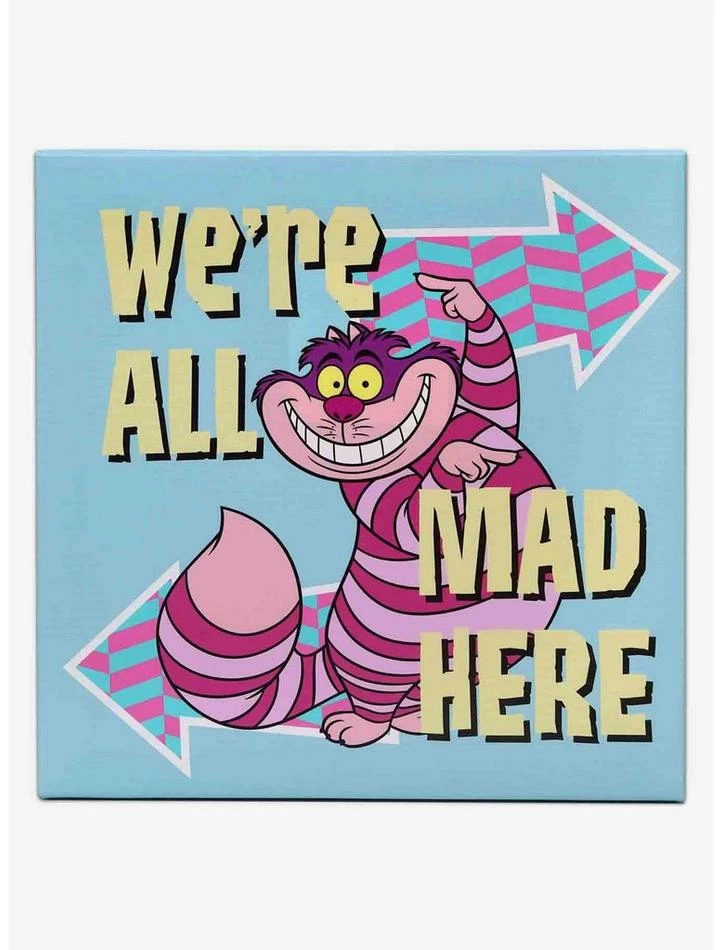 Outlet π€© Disney Alice in Wonderland We're All Mad Here Canvas Wall Decor β 1 Outlet π€© Disney Alice in Wonderland We're All Mad Here Canvas Wall Decor β