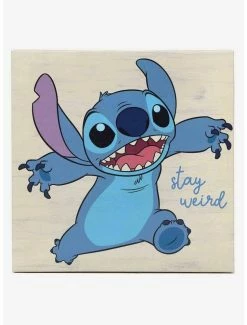 Cheap ⭐ Disney Lilo & Stitch Stay Weird Canvas Wall Decor ⌛
