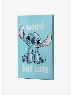 Discount 🤩 Disney Lilo & Stitch Weird But Cute Canvas Wall Decor 🎁 -Furniture Outlet Store 20171317 av1