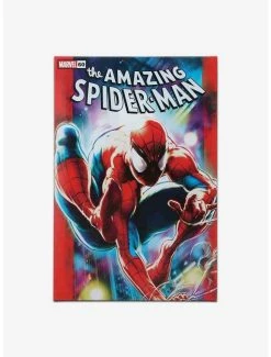 Hot Sale 🌟 Marvel The Amazing Spider-Man Spidey in City Lights Comic Book Cover Canvas Wall Decor 🥰