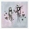 Discount ⭐ Disney The Nightmare Before 🔔 Christmas Jack & Sally Hearts Canvas Wall Decor ✔️