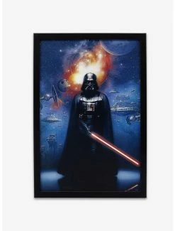 Top 10 ๐ Star Wars Darth Vader Galaxy Scene Framed Canvas Wood Wall Decor ๐
