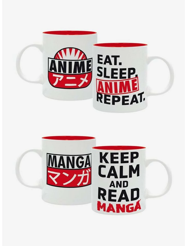 Best Pirce 😉 The Good Gift Mug Set Eat, Sleep, Anime, Repeat 🛒 1 Best Pirce 😉 The Good Gift Mug Set Eat, Sleep, Anime, Repeat 🛒