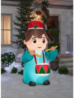 New 👏 Christmas Drummer Animated Airblown ✨ -Furniture Outlet Store 20217902 av1
