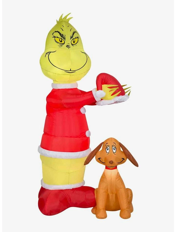 Discount ๐ The Grinch Putting Santa Hat On Max Animated Airblown ๐งจ 1 Discount ๐ The Grinch Putting Santa Hat On Max Animated Airblown ๐งจ