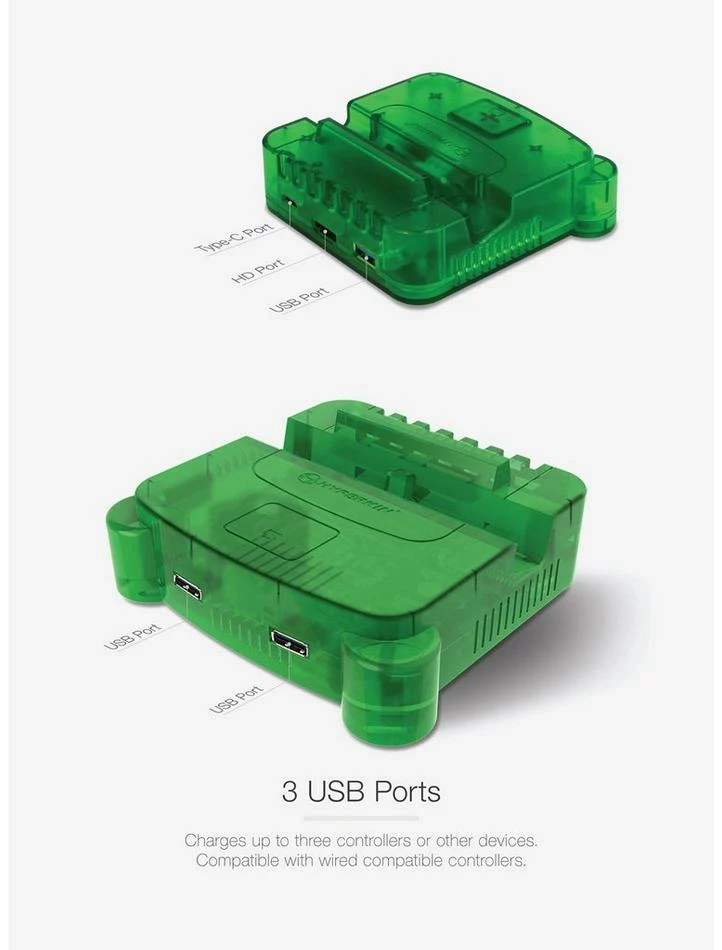 Hot Sale 😉 Nintendo Switch Retron S64 Lime Green Console Dock 👍 4 Hot Sale 😉 Nintendo Switch Retron S64 Lime Green Console Dock 👍 - Image 4