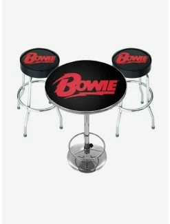 Hot Sale โจ Rocksax David Bowie Logo Bar Table and Stool Set ๐