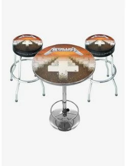 Promo 𧨠Rocksax Metallica Master of Puppets Bar Table and Stool Set π