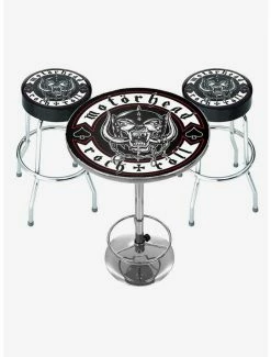 Best Pirce 𧨠Rocksax Motorhead Rock n Roll Bar Table and Stool Set π€©