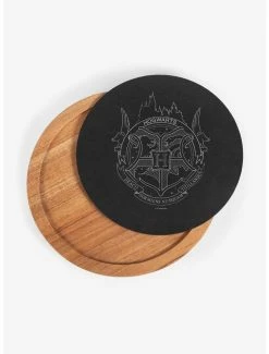 Brand new 👍 Harry Potter Hogwarts Insignia Acacia And Slate Serving Board With Cheese Tools ⭐