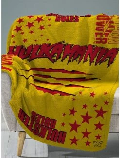 Hot Sale ✔️ WWE Hulk Hogan Sleep Squad Throw Blanket & Kuricha Sitting Plush Bundle 🔥 -Furniture Outlet Store 20278701 av5