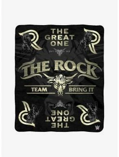 Outlet ⌛ WWE The Rock Sleep Squad x Plush: Throw Blanket & Plush Bundle 😀 -Furniture Outlet Store 20278721 av5