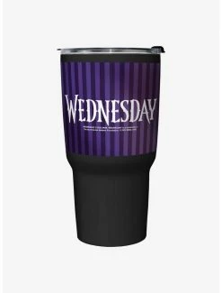 Hot Sale 💯 Wednesday Striped Title Travel Mug 🛒