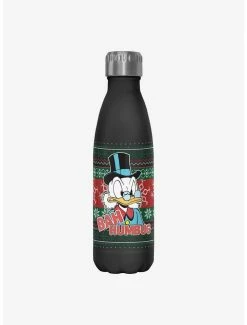 Best Pirce 😀 Disney DuckTales Bah Humbug Scrooge Ugly 🎄 Christmas Water Bottle ⭐