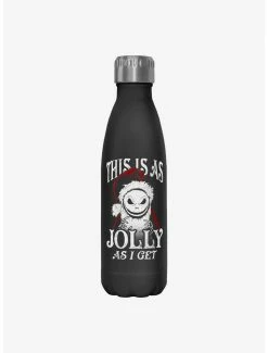 New 🔔 Disney The Nightmare Before ❄ Christmas Santa Jack As Jolly As I Get Water Bottle 😉